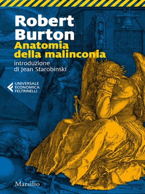 cover image of Anatomia della malinconia